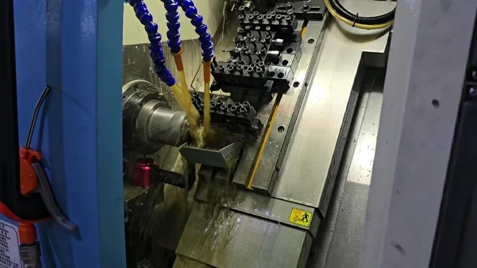 CNC turning operation for custom hardware