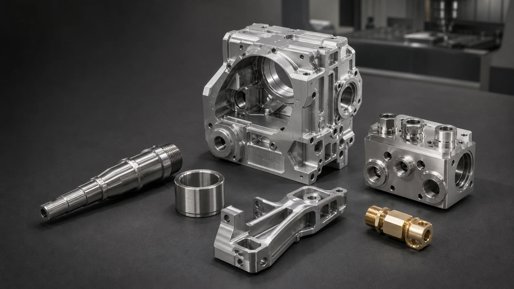 Custom CNC machined housings, manifold, shaft, sleeve, bracket and connector