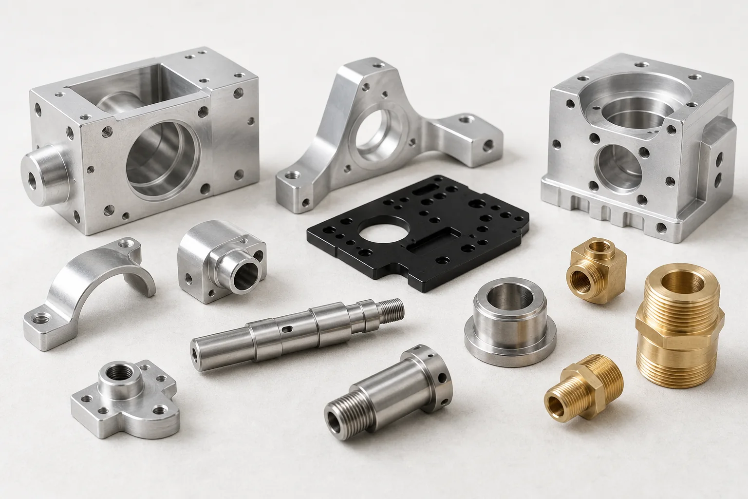 Range of custom CNC milled, turned, stainless steel and brass parts