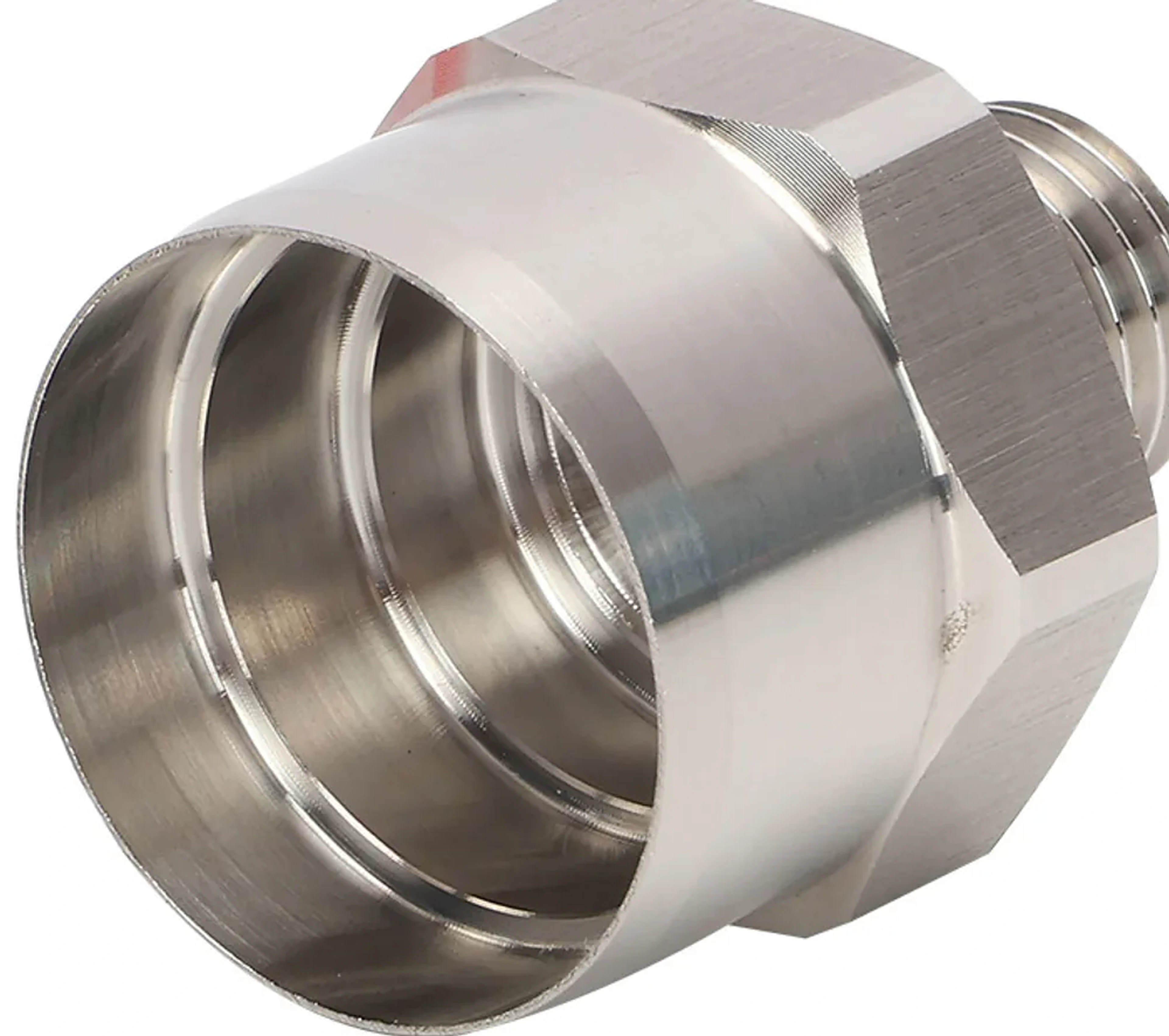 CNC machined threaded adapter interface