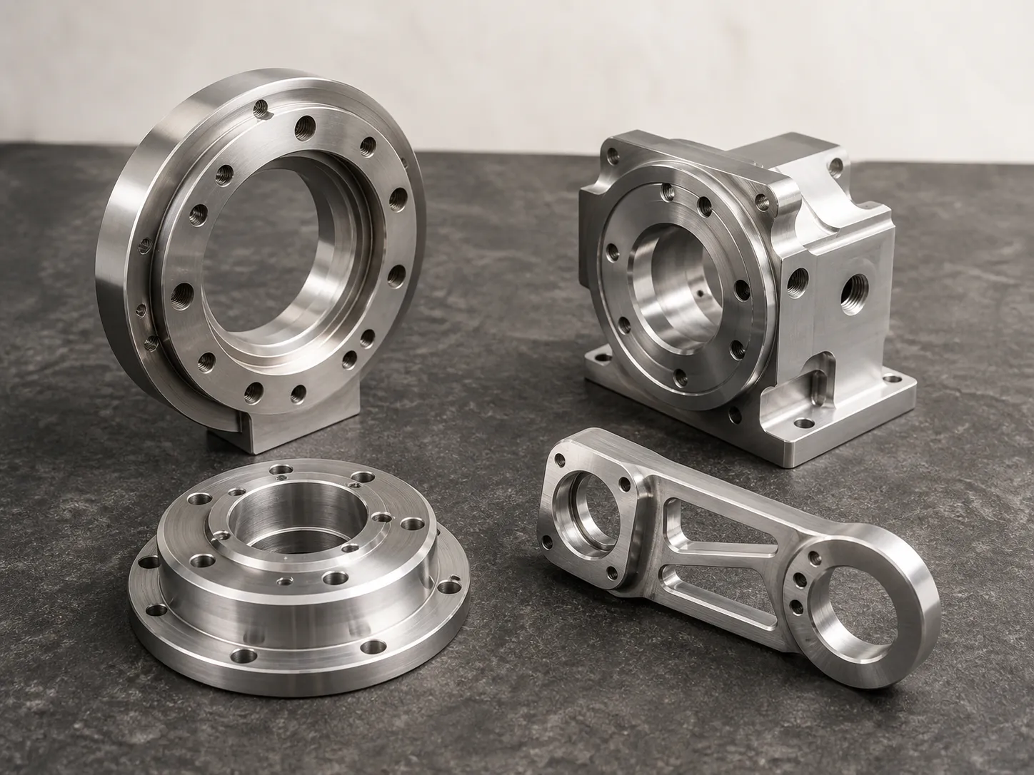 Actuator housing, joint housing, motor flange and structural bracket components