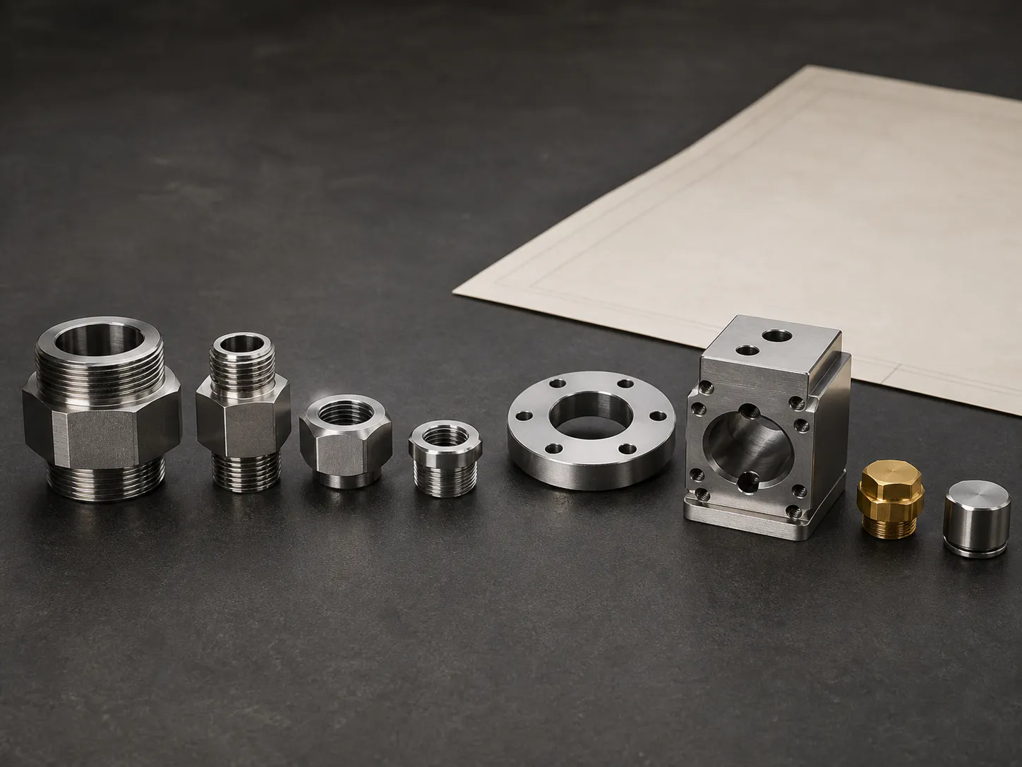 Custom instrumentation adapters, bushings, flanges, blocks and precision plugs