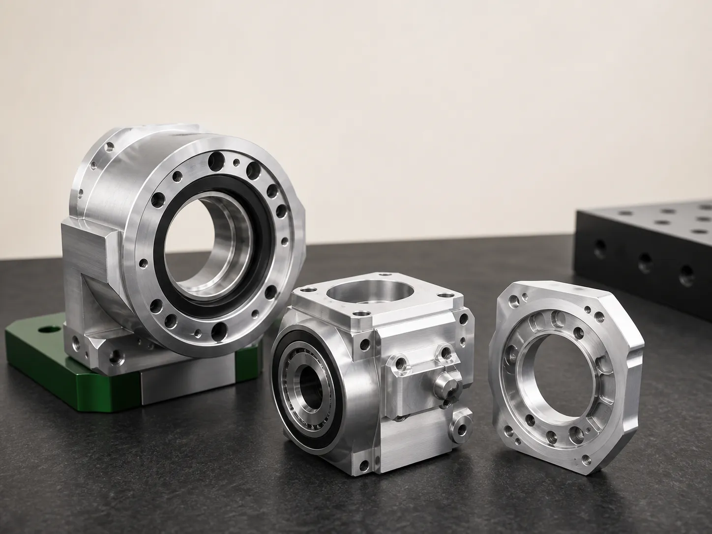 CNC machined robot joint and actuator housings